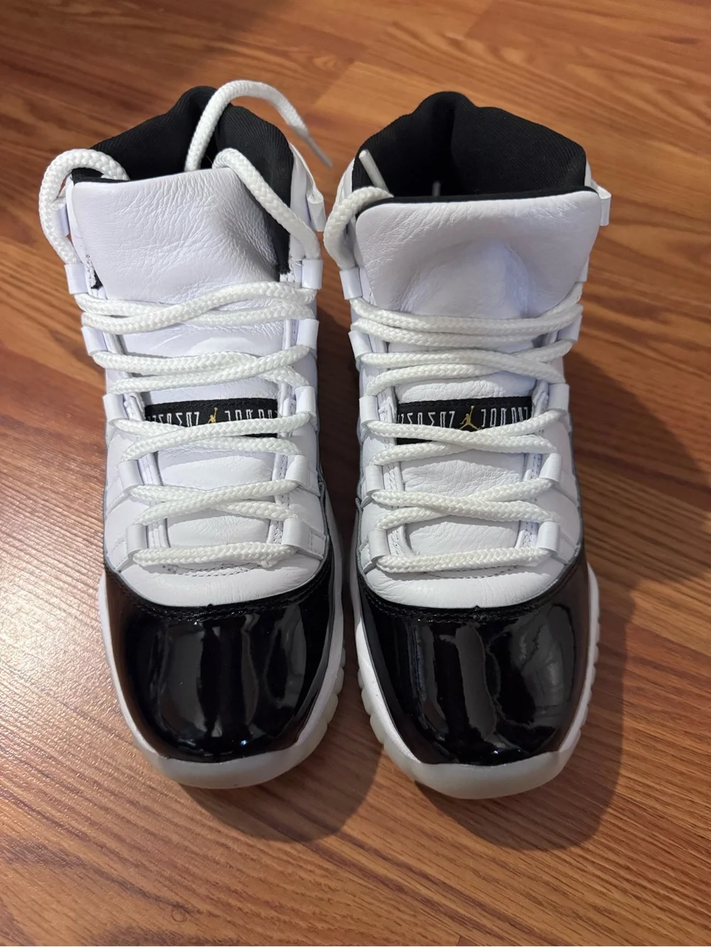 Jordan Kids Black, White & Gold High-Top Basketball Sneakers